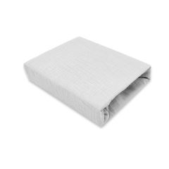 Mušelínové prostěradlo do postýlky 60 x 120 NATURE double - šedé (2)