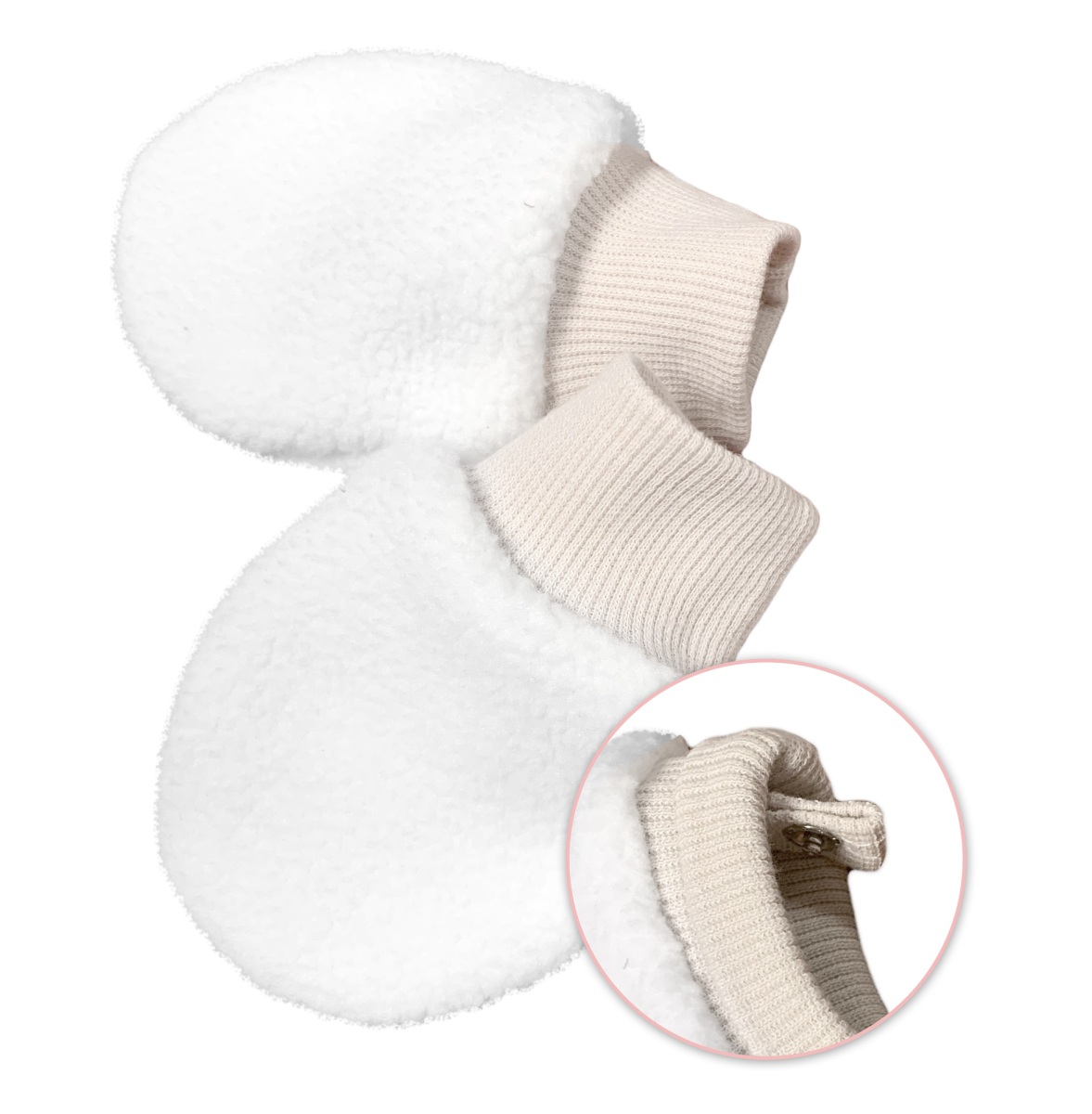 Bavlněný oteplený overálek s kapucí, rukavičky, botky, 3D sada Nature - sv. béžový, vel.68