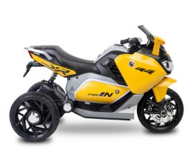 Elektrická tříkolová motorka pro děti TOYZ – 2 motory, LED, USB, žlutá (9)