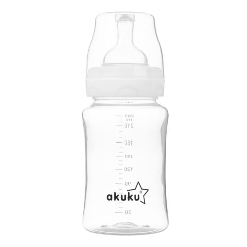 Kojenecká láhev 240 ml – širokohrdlá láhev s antikolikovým dudlíkem