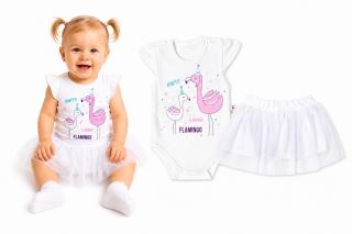 2D sada - body kr. rukáv Flaming + tutu suknička