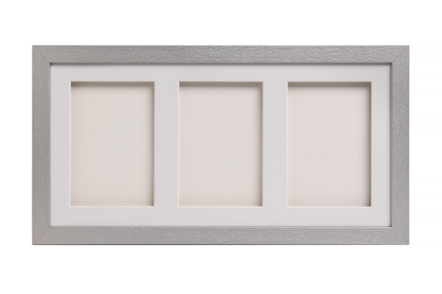 Sada na otisky nožiček či ručiček, trojrámek - dárková sada pro miminko - stříbrná