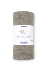 Dětská deka z merino vlny 100% – kojenecká deka, termoregulační, antialergenní, tm. béžová (2)