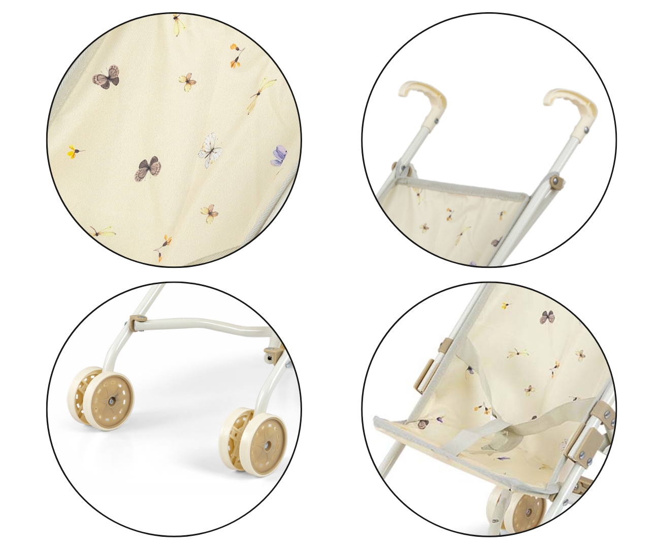 Kočárek pro panenky Milly Mally Julia – skládací golfky, lehký, pro panenky do 50 cm